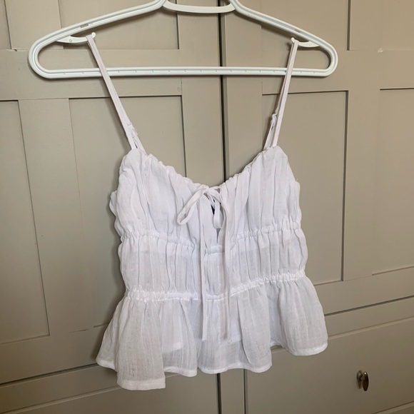 Dynamite White Flowy Tank Top 🤍 Never Worn - Picture 1 of 4